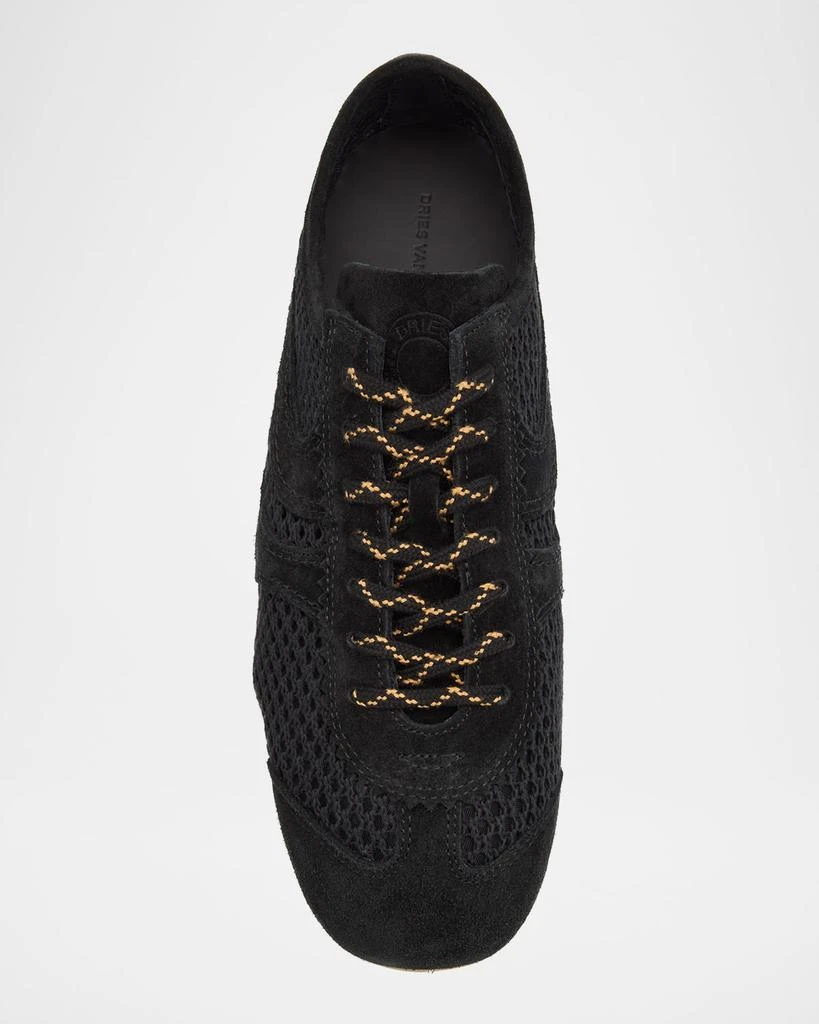 Dries Van Noten Dustin Mesh Leather Low-Top Sneakers 6