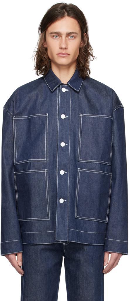 SUNNEI Navy Bellidentro Reversible Denim Jacket