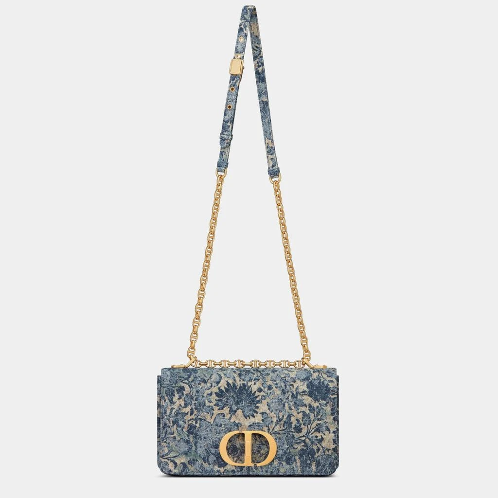 Dior Christian Dior Blue Brocart Medium Dior Caro Bag 2