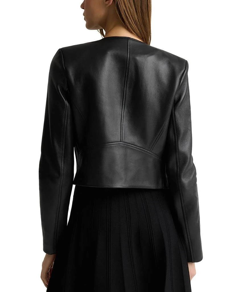 St. John Cropped Leather Jacket 4