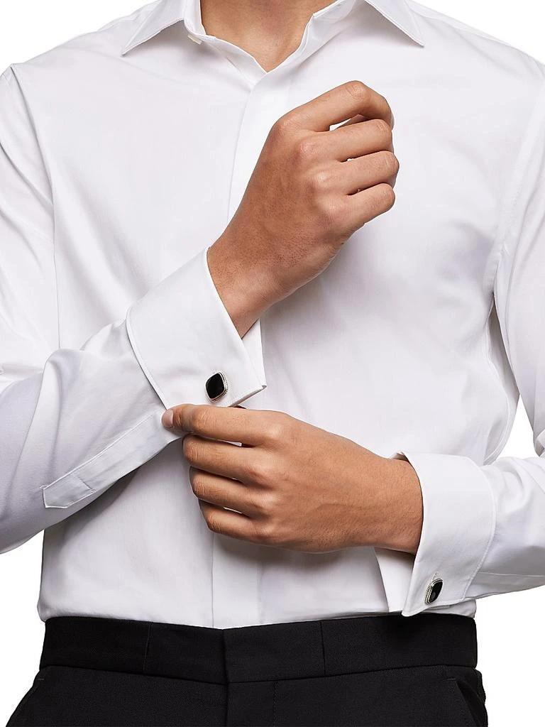 David Yurman Streamline Inlay Cufflinks in Sterling Silver 2