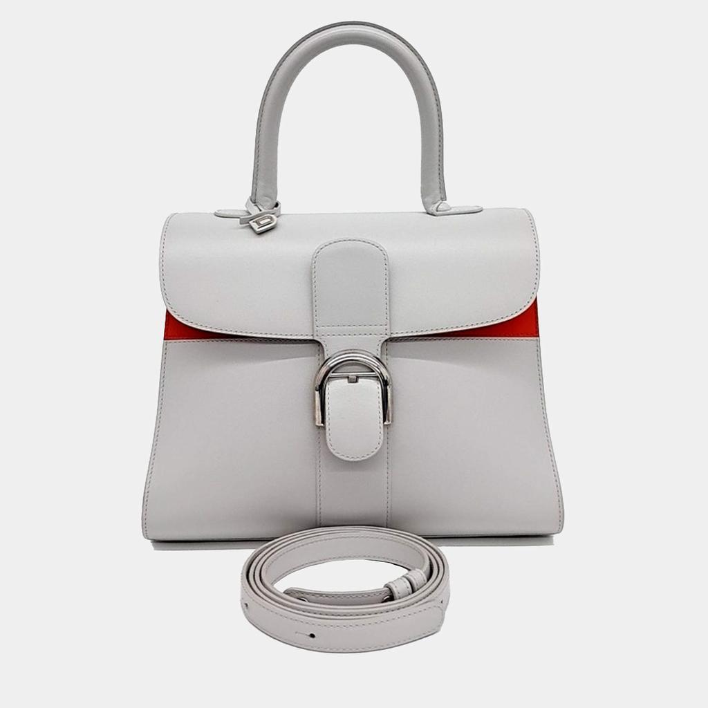 DELVAUX Delvaux Grey Leather Briand MM bag