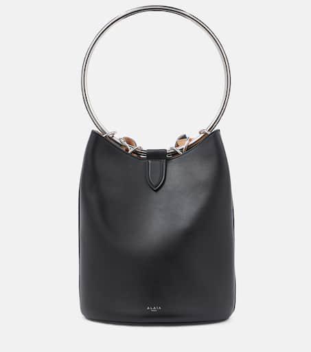Alaïa Mini Ring Bucket black leather bag - Tote Bags