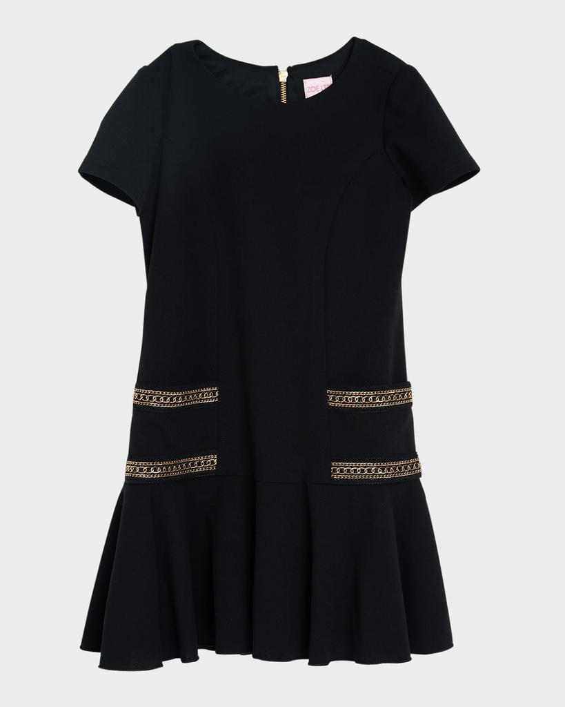 Shop Girl's Andy Chain-Trimmed Mini Dress, Size 7-16 on Sale at