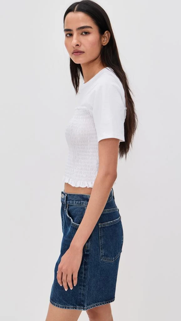 ATM Anthony Thomas Melillo Mixed Media Smocked Top 3