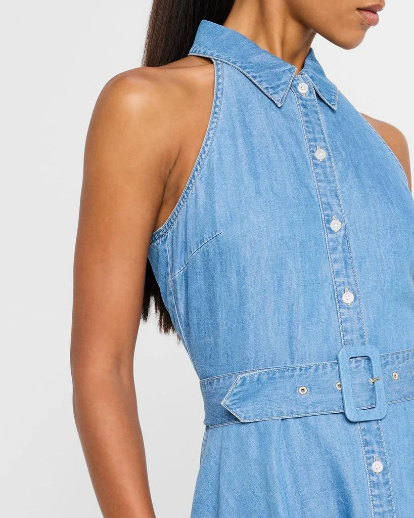VERONICA BEARD Beau Belted Linen Mini Dress 5