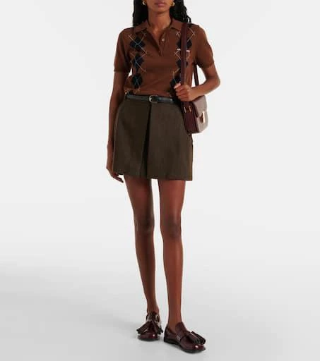 AMI Wool flannel miniskirt 2