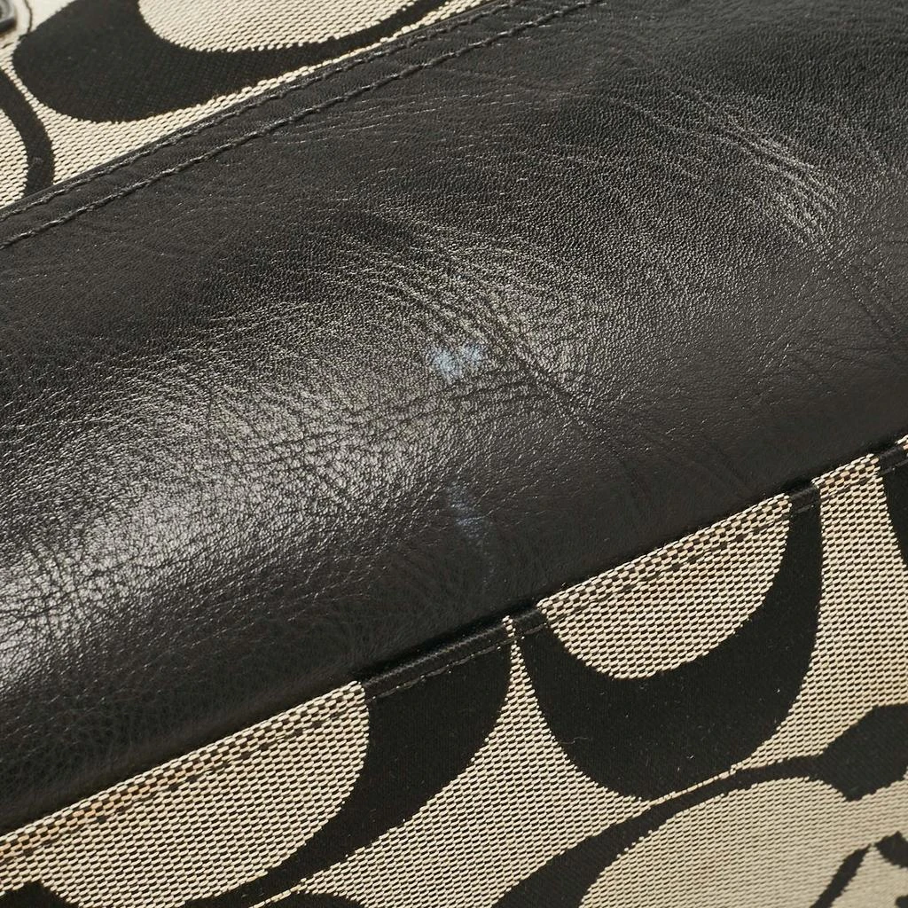 Coach Coach Black Signature Canvas and Leather Legacy Haley Satchel 6