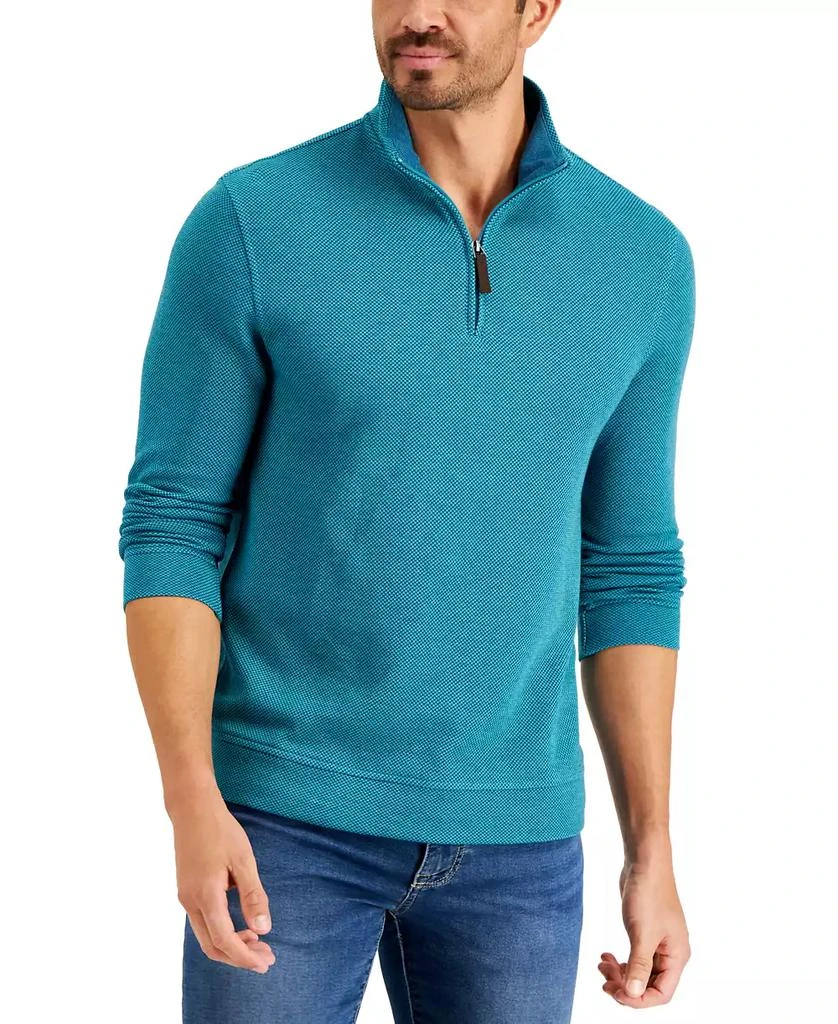 Club Room Men's Birdseye Quarter-Zip Pullover, Created for Macy's 1