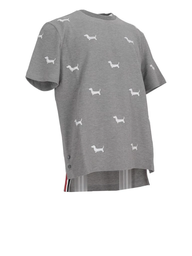 Thom Browne Thom Browne Dog-Embroidered Crewneck T-Shirt 3