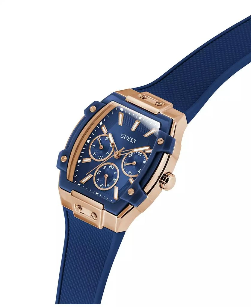 GUESS Women
s Blue Rose Gold Tone Multi-function Watch, 35mm 3
