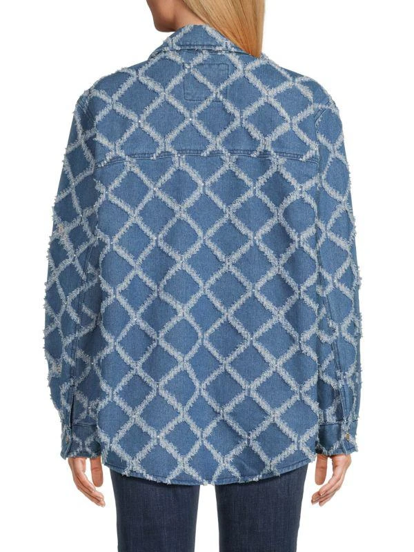 STOOSH Diamond Distressed Denim Jacket 2