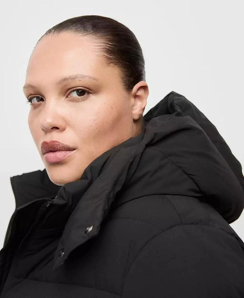 Mango Women
s Hood Midi Quilted Anorak Coat 6