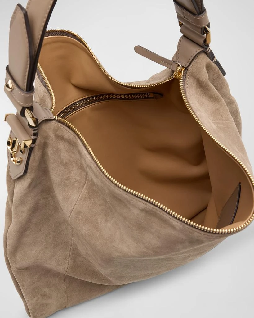 Jimmy Choo Ana Zip Leather Hobo Bag 4