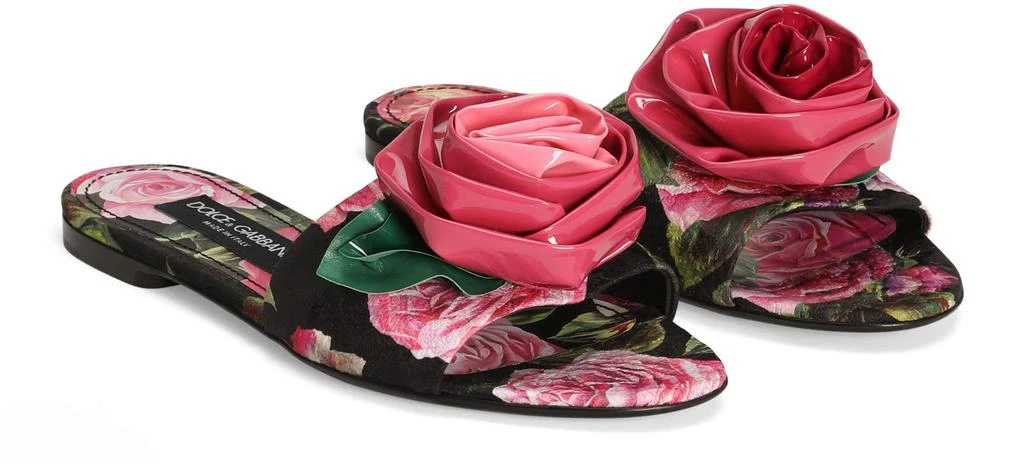 Dolce & Gabbana Printed brocade mules 3