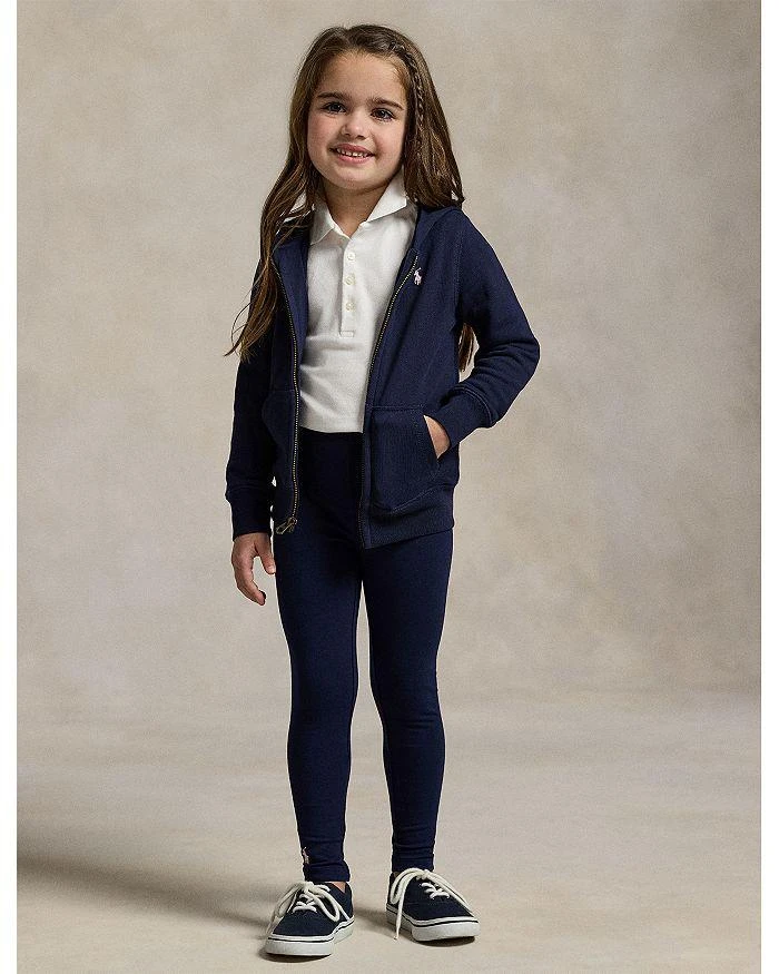 Ralph Lauren Girls' French Terry Zip-Up Hoodie - Little Kid