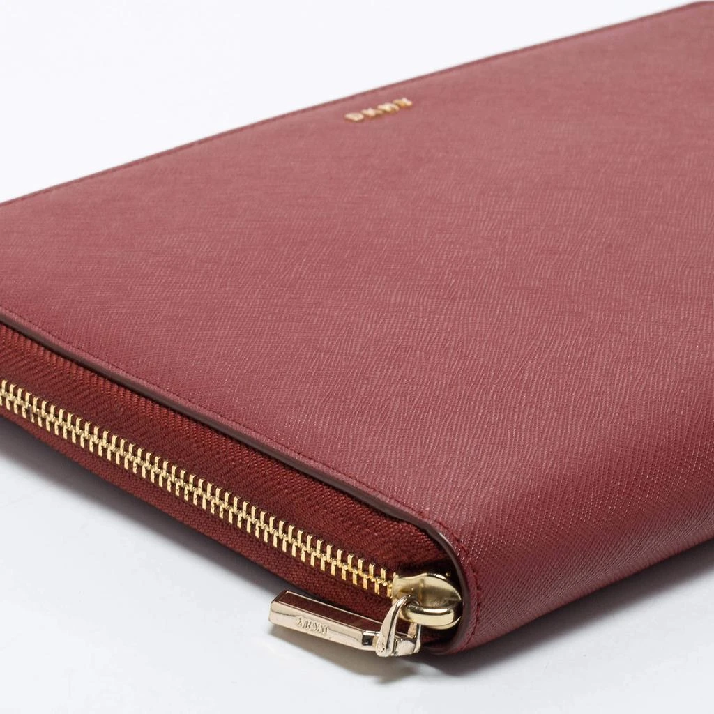 DKNY DKNY Red Leather Large Bryant Zip Around Clutch 12