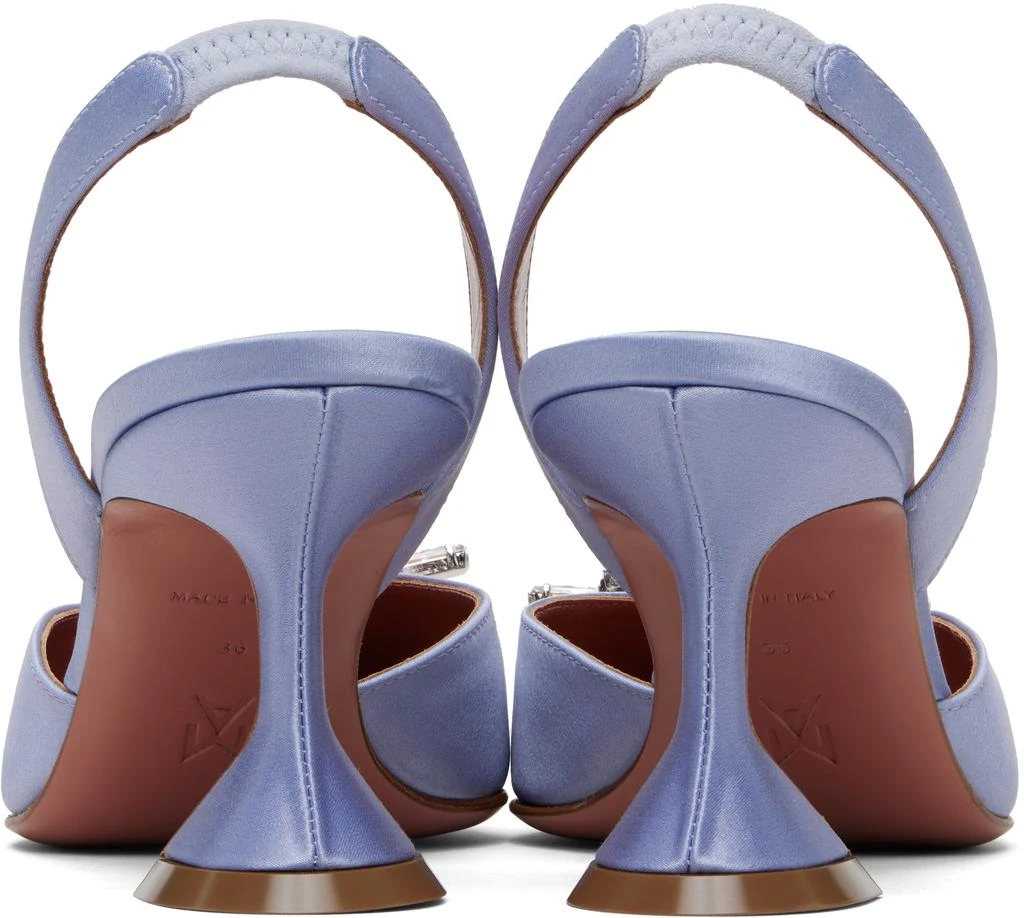 Amina Muaddi Blue Begum Sling 70 Heels 2