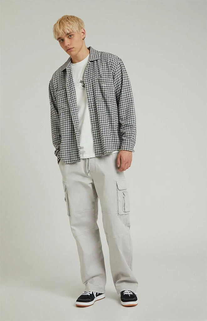 PacSun Gray Baggy Cargo Pants 4