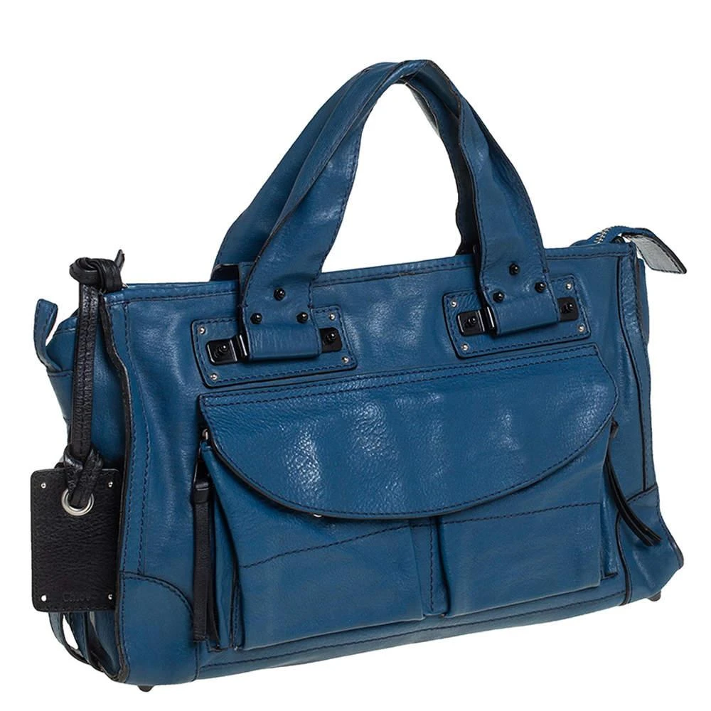 Chloé Chloe Blue Leather Tracy Satchel 3