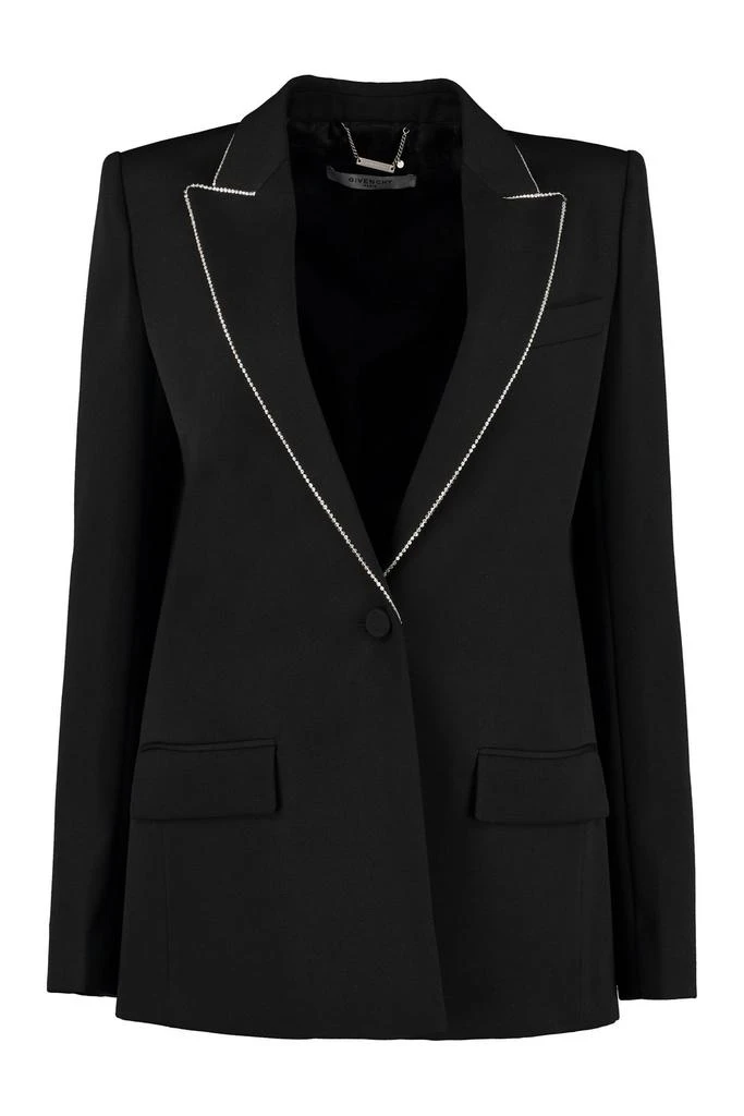 Givenchy Givenchy Embellished Lapel Collar Blazer from Cettire