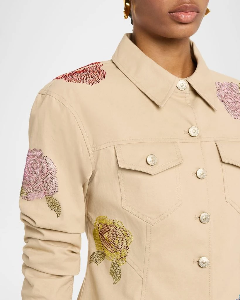 Cinq a Sept Denim Heatset Roses Shirt 5