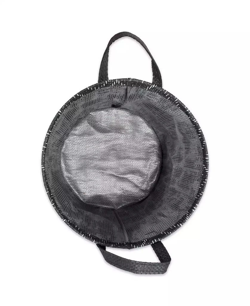 Design Imports Polyethylene Coated Woven Paper Laundry Bin Tribal Chevron Round Small Set of 2 4