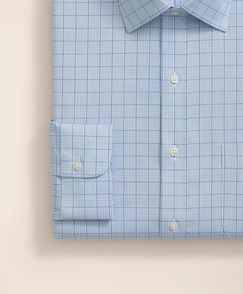 Brooks Brothers Stretch Supima® Cotton Non-Iron Pinpoint Oxford Ainsley Collar, Ground Check Dress Shirt 4