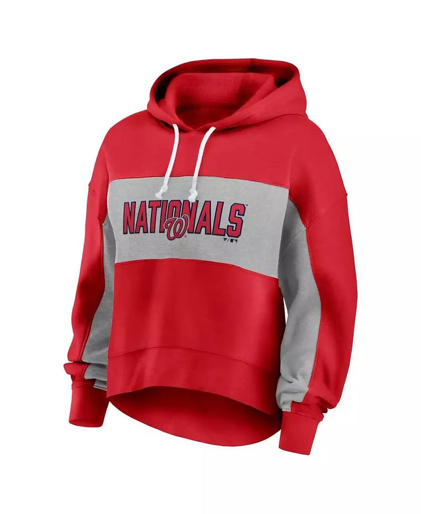 Fanatics Women
s Red Washington Nationals Filled Stat Sheet Pullover Hoodie 2