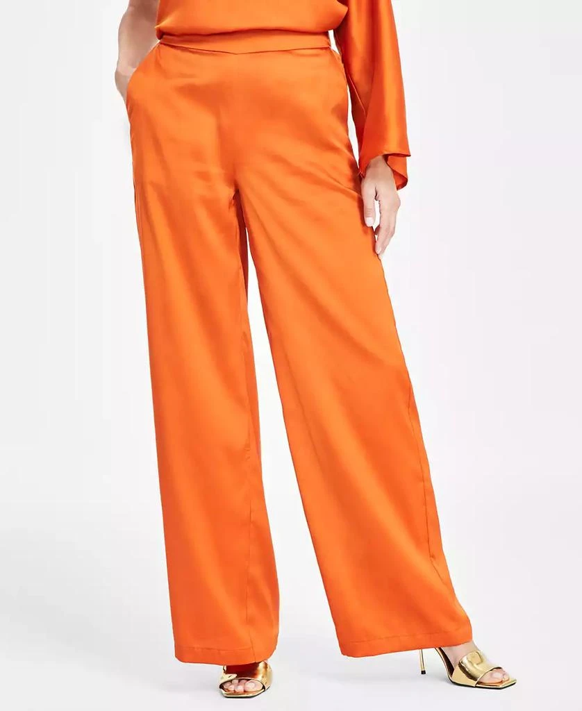 INC International Women's High-Rise Satin Palazzo Pants, Exclusively at Macy's 3