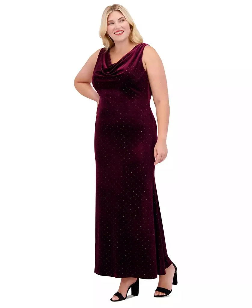Shop Plus Size Embellished Velvet Cowlneck Gown on Sale at BeyondStyle   Get 67% Off Plus Size Embellished Velvet Cowlneck Gown with Limited-Time  Flash Deals, Exclusive Discounts, and Special Offers. Enjoy Unbeatable