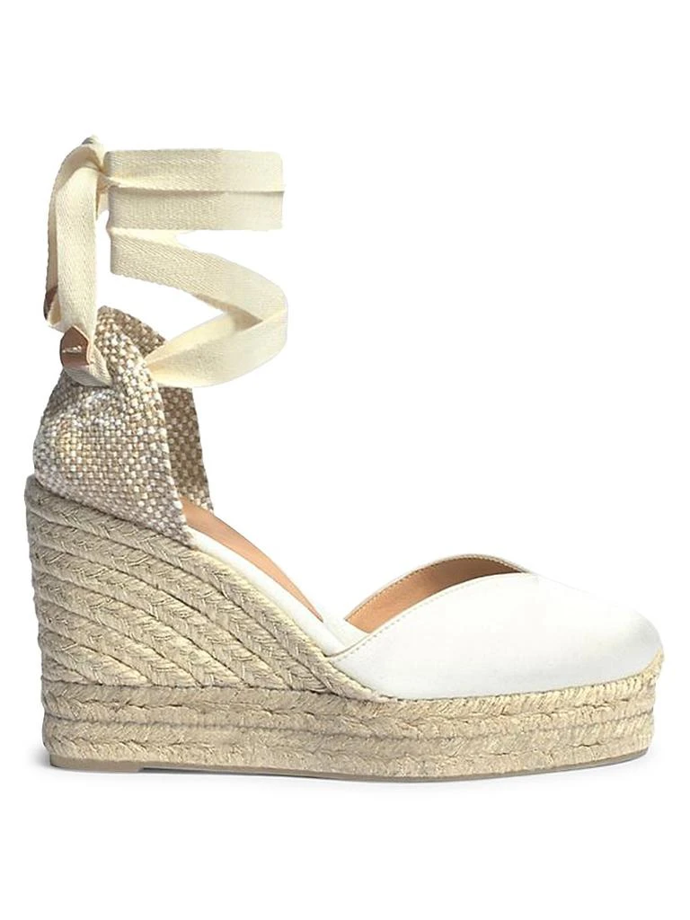CASTAÑER Chiara Satin Platform Wedge Espadrilles