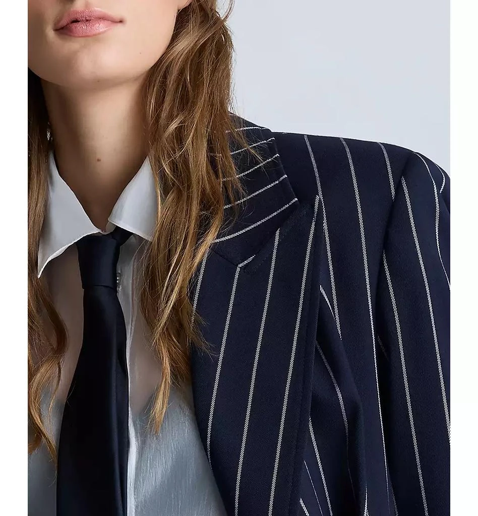 Kenneth Cole Women's Pinstriped Double-Breasted Jacket 4