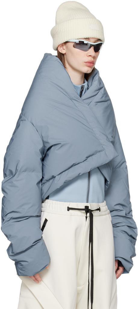 TEMPLA Blue Wrap Down Jacket