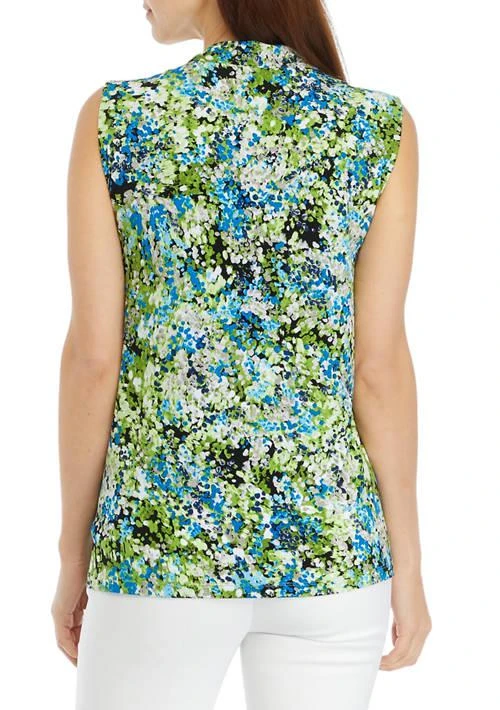 Kasper Womens Printed Knot Front Top 2