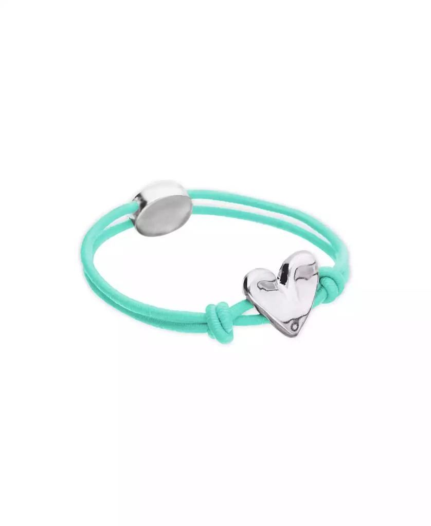 UNOde50 Blue Elastic Thread Sterling Silver Plated Bracelet with Heart 3