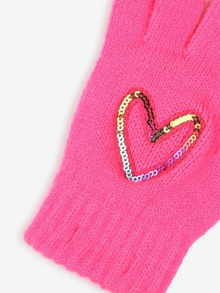 Billieblush Billieblush Girls Sequin Heart Gloves in Pink 4