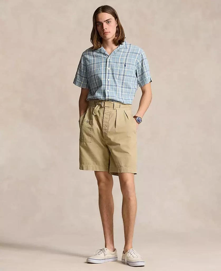 Ralph Lauren Men's Classic-Fit Plaid Linen-Blend Camp Shirt 4