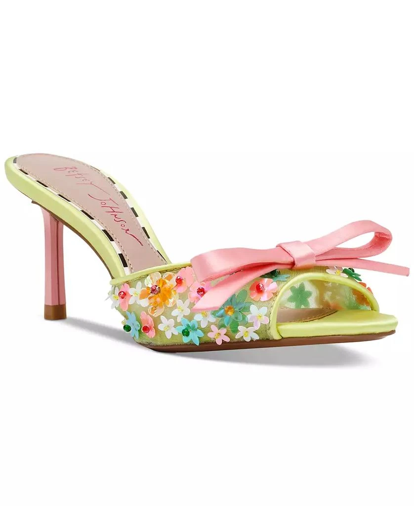 Betsey Johnson Women's Naddia Ditzy Floral Stiletto Slip-On Mules 1