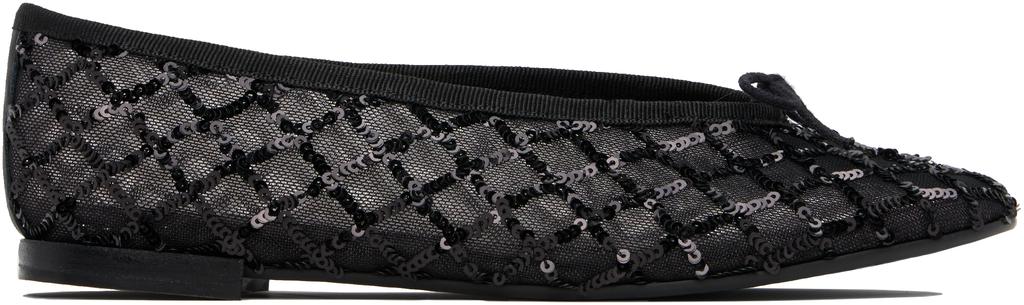 Repetto Black Lilouh Almond-Toe Ballerina Flats