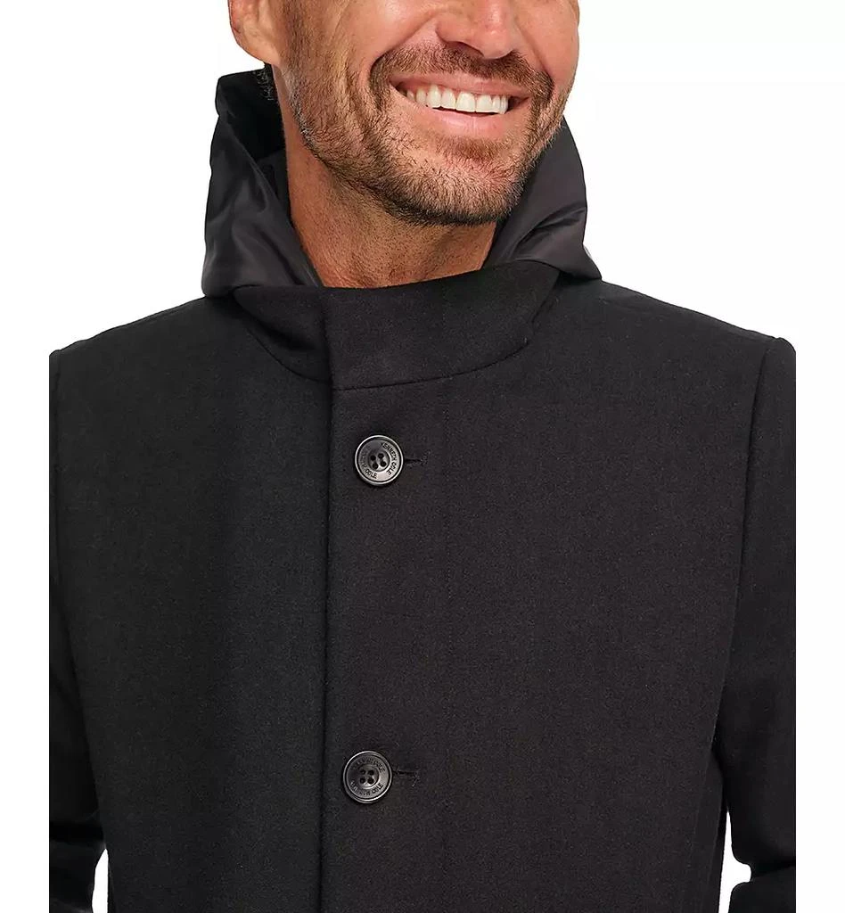 Kenneth Cole Men's Removable Hood Button Car Coat 4