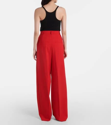 Max Mara Abadan wool-blend canvas wide-leg pants 3