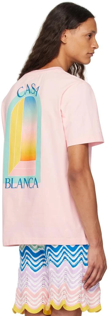 Casablanca Pink L'Arc Coloré T-Shirt 3