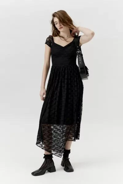 Urban Renewal Urban Renewal Remnants Lace Cap Sleeve Asymmetric Maxi Dress 1