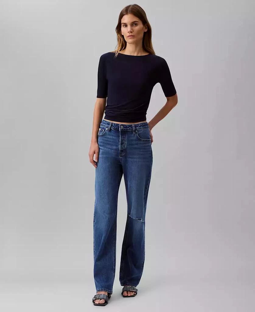 Calvin Klein Women's Stretch Slim-Fit Short-Sleeve Tee 3