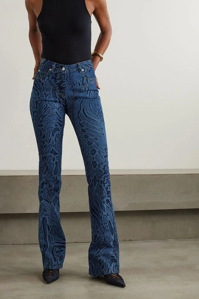 Mugler Printed mid-rise flared jeans 2