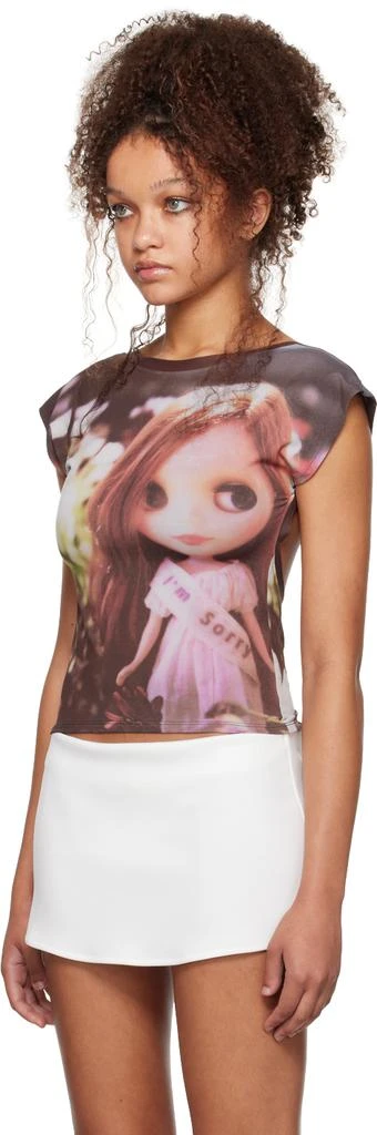 I'm Sorry by Petra Collins SSENSE Exclusive Brown Mimi Wade Edition Blythe T-Shirt 4