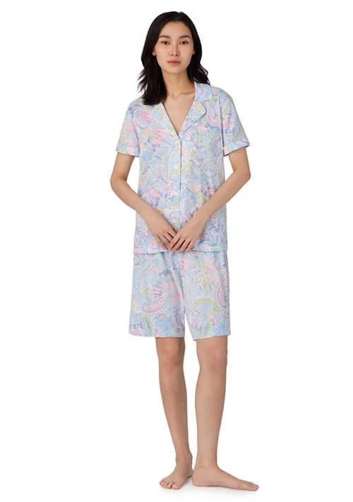 Ralph Lauren Short Sleeve Notch Collar Bermuda Pajama Set
