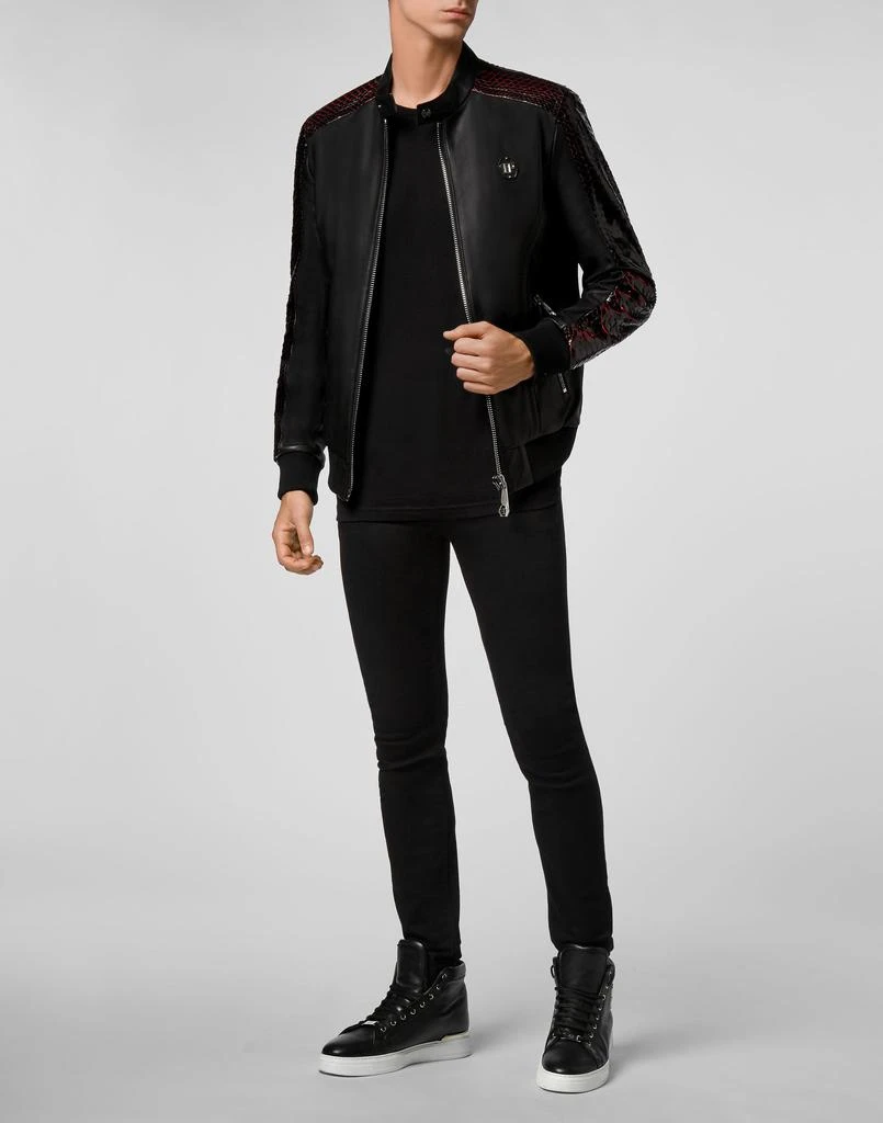 Philipp Plein Leather Moto Jacket Luxury 2