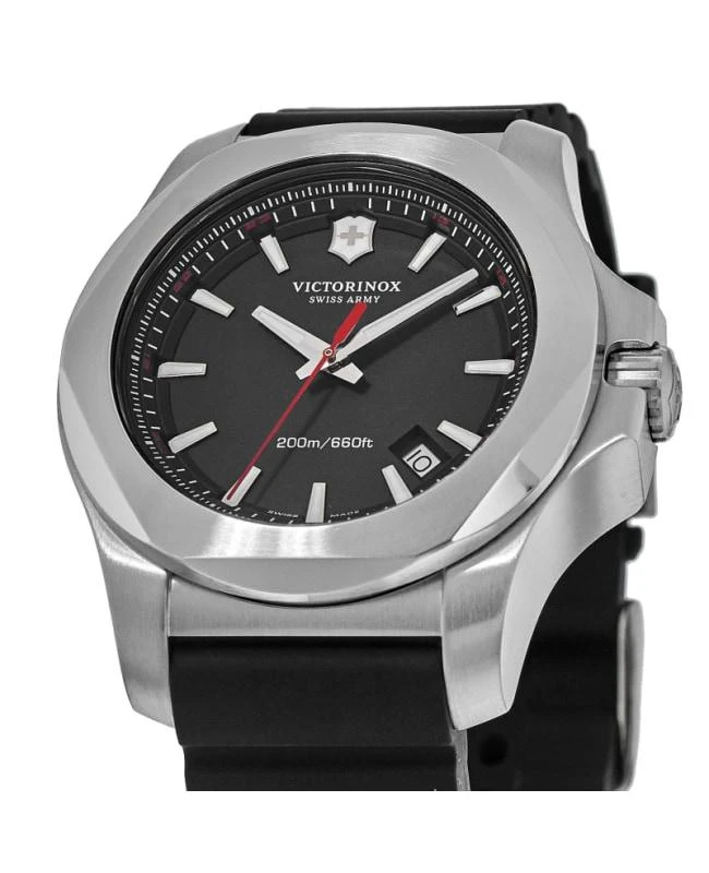 Swiss Army Victorinox Swiss Army I.N.O.X. Steel & Rubber Black Dial Black Rubber Men's Watch 241682.1 3